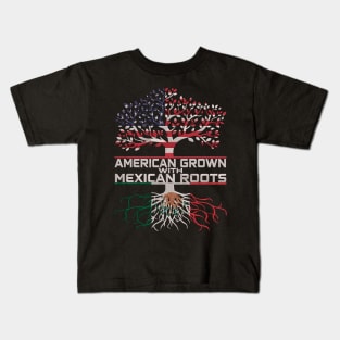 America Grown with Mexican Roots Kids T-Shirt